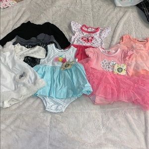 6 0-3month dresses, 2 with tags